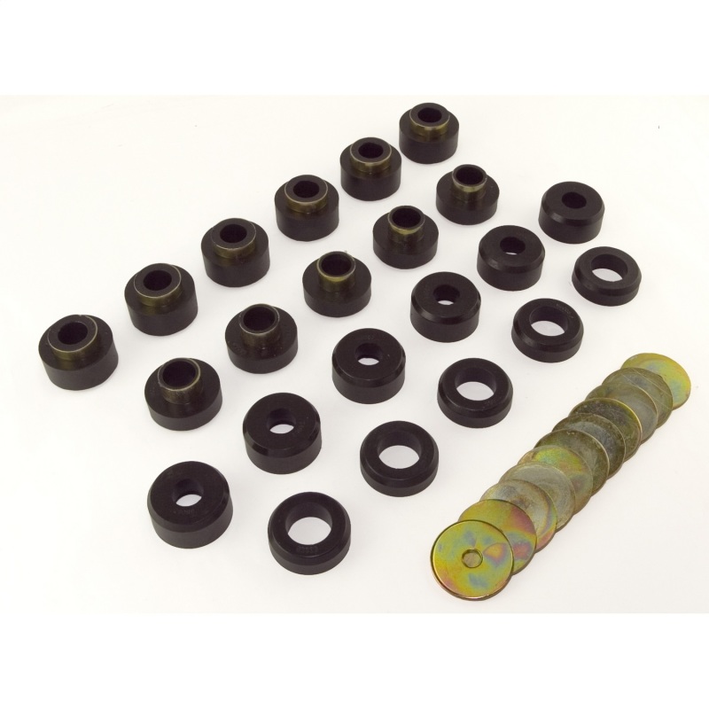 Jeep Wrangler Body Mount Kit - Rugged Ridge - Polyurethane, 22 Piece - Black - `97-`03
